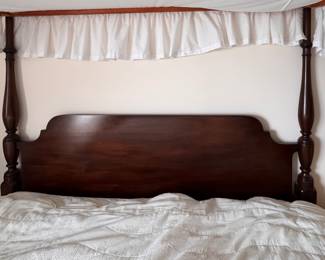 Queen-Size Canopy Bed Frame. Mattress Available, Too. Bed Height Measures 67" H. Photo 2 of 2. 