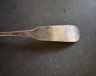 Set of 5 N. Harding "S. S. Lawton" Monogrammed Spoons. Photo 3 of 4. 