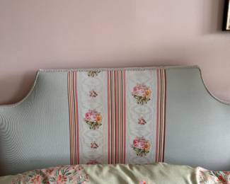 Upholstered Twin Bed Frame - 2 Available. Pictured with Matouk Bedding. Photo 1 of 2. 