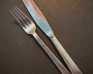 Continental by International Silver Sterling Silver: 8 Dinner Forks & 9 Knives. Photo 1 of 2. 