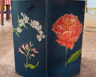 Floral Motif Trashcan. 