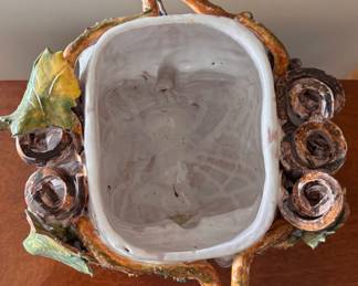 Majolica Bacchus Head Wine Cooler / Centerpiece. Photo 4 of 5. 