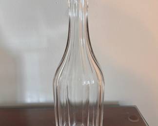 Glass Decanter with Sterling Silver Stopper. 
