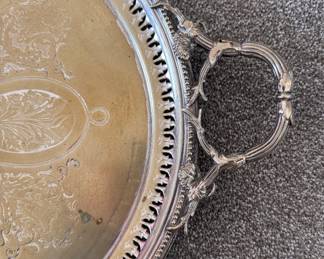 Silver Plate Serving Tray. Measures 28" L x 20" W. Photo 2 of 2. 