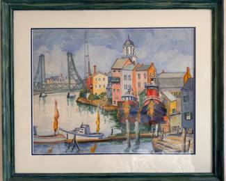 W. W. Henderson, Mixed Media on Paper. Signed by Artist. Measures 33" x 28" Overall. Photo 1 of 2. 