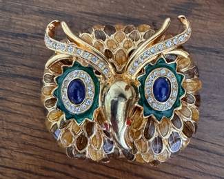 Kenneth J. Lane Owl Brooch. Photo 1 of 2. 