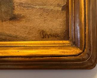 A "19th Century Coastal Scene" Signed by Artist. Measures 24" W x 14" H; 28" x 17" Overall. Photo 2 of 2. 