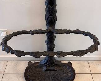 Victorian Wrought Iron Hall Tree with Umbrella Stand. Photo 3 of 5. 