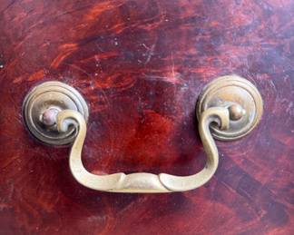 Antique Empire Style Flame Mahogany Chest of Drawers with Claw Feet. Measures 29" W x 22" D x 47" H.  Photo 2 of 3.