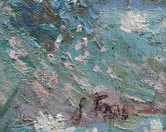 Impressionist Style Painting. Signed by Artist. Measures 22" W x 18" H Overall. Photo 2 of 2