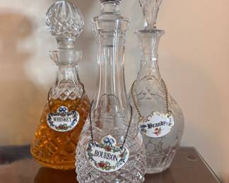 Crystal Decanters. 