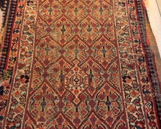Antique Bidjar Runner. Circa 1900s. Measures 6' 8" x 3' 4". Has Been Repaired. Photo 1 of 3. 