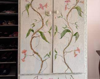 Hand-Painted Armoire with Clothing Rod. Measures 33" W x 21" D x 70" H. Photo 1 of 6. 