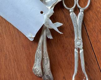 Silver Plate Serving Utensils.