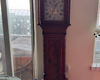 Antique George III Mahogany 8 Day Grandmother Clock. Measures Approximately 4' H. Photo 1 of 4.