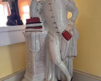 Large Staffordshire William Shakespeare Figurine. Measures 10" W x 19" H. Photo 1 of 2. 