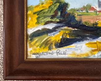 Impressionist Style Landscape. Acrylic on Canvas. Measures 8" x 10". Photo 2 of 2.