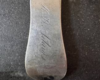 Newell Harding Set of 4 "M. W. Adams" Monogrammed Sterling Silver Spoons. Photo 2 of 3. 