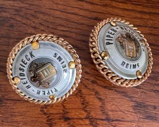 Pipe Heidsieck Champagne Top Turned Earrings! 