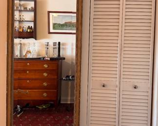 Antique Gilt Wood Pier Mirror. Measures 26" W x 75" H. Photo 1 of 3. 