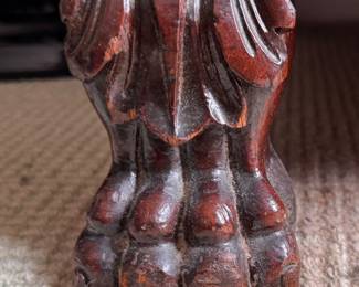 Antique Empire Style Flame Mahogany Chest of Drawers with Claw Feet. Measures 29" W x 22" D x 47" H.  Photo 4 of 4.