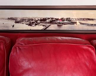 Framed Black & White Panoramic Photo of York Harbor. Measures 48" L x 8" H. Photo 1 of 2. 