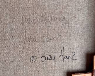 Julie Houck "New Beginnings," Oil on Linen. Measures 24" W x 31" H.  Photo 4 of 4.