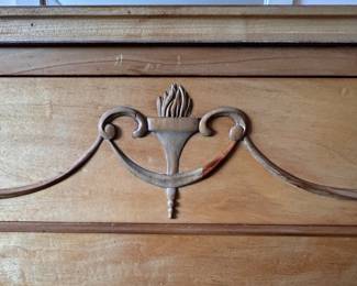 W. & J. Sloane Neoclassical Maple & Walnut Three-Drawer Chest of Drawers.  Measures 44" x 20" x 33" H. Photo 3 of 6.