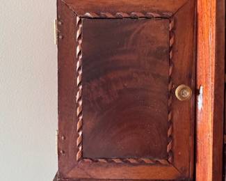 George 3- Style Mahogany Wall Mount Curio Cabinet. Photo 3 of 5. 