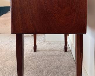 Cherry Drop Leaf Flatware Storage Chest with Lift Top & Pull Out Drawer.  Photo 3 of 6. 