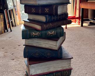 Maitland-Smith Style Stacked Books Side Table. Photo 1 of 2. 