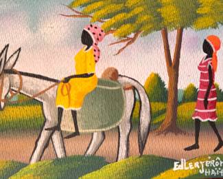 Elder Jerome, Haitian Folk Art. Measures 5" x 7".