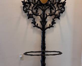 Victorian Wrought Iron Hall Tree with Umbrella Stand. Photo 1 of 5. 