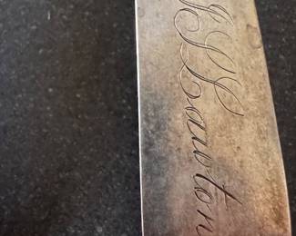 Set of 5 N. Harding "S. S. Lawton" Monogrammed Spoons. Photo 2 of 4. 