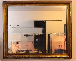Antique Gilt Wood Mirror. Measures 39" W x 32" H. Photo 1 of 3. 
