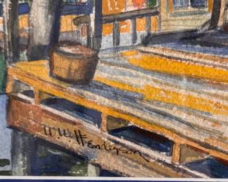 W. W. Henderson, Mixed Media on Paper. Signed by Artist. Measures 33" x 28" Overall. Photo 2 of 2.