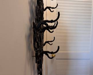 Victorian Wrought Iron Hall Tree with Umbrella Stand. Photo 4 of 5. 