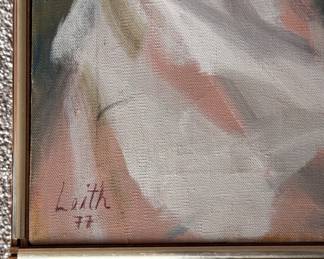 Leith Adams, "Nude in Repose," Oil on Canvas. Measures 32" W x 23" H.  Photo 2 of 2.