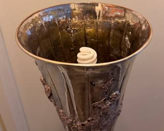 Art Deco Silverplate Trumpet Torchiere Floor Lamp. Photo 4 of 4. 