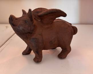 Small Earthenware Pig with Wings. 
