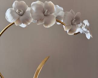 Chelsea House White Porcelain Orchid on Lucite Stand. Photo 4 of 4. 