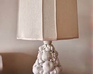 Italian Blanc de Chine Sculpted Fruit Topiary Table Lamp. Photo 1 of 2. 