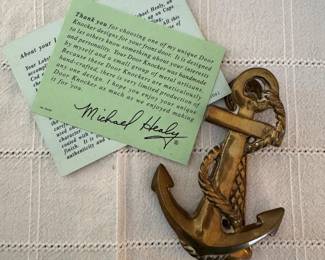Anchor Brass Door Knocker. 