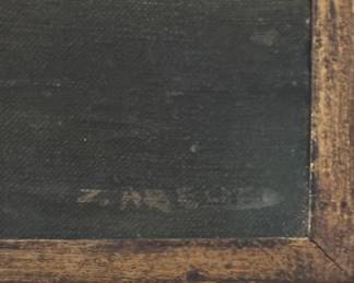 Marine Battle Oil on Linen. Signed By Artist. Measures 24" W x 16" H; 31" x 23" Overall. Photo 2 of 2. 