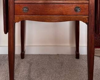 Cherry Drop Leaf Flatware Storage Chest with Lift Top & Pull Out Drawer.  Photo 1 of 6. 