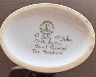Limoges Boy with Boat Pill Box. Photo 2 of 2. 