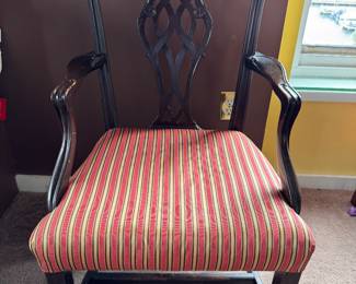 Pair of Mahogany Chippendale Style Arm Chairs. Photo 1 of 2. 