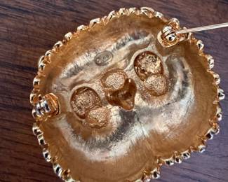 Kenneth J. Lane Owl Brooch. Photo 2 of 2. 