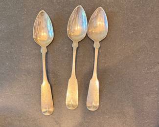 Set of 3 Davis, Palmer & Co. "G" Monogrammed Sterling Silver Spoons. Photo 1 of 3. 