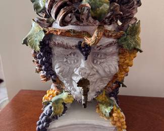 Majolica Bacchus Head Wine Cooler / Centerpiece. Photo 1 of 5. 